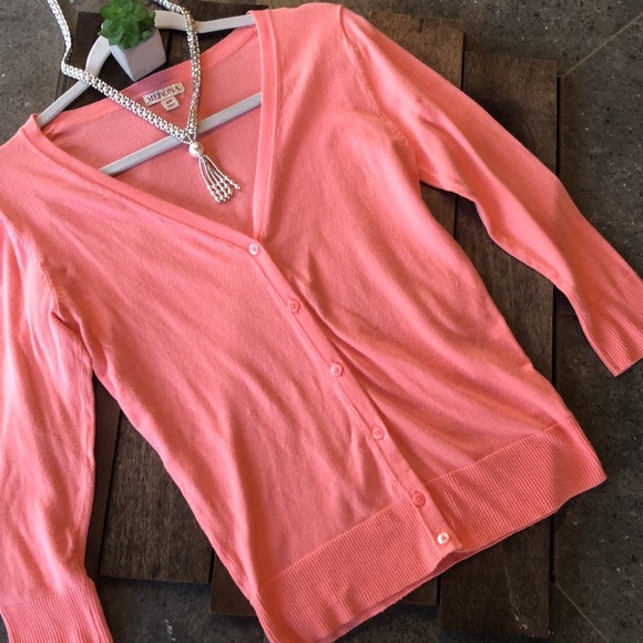 Merona Orange Cardigan Sweater - Picture 3 of 11